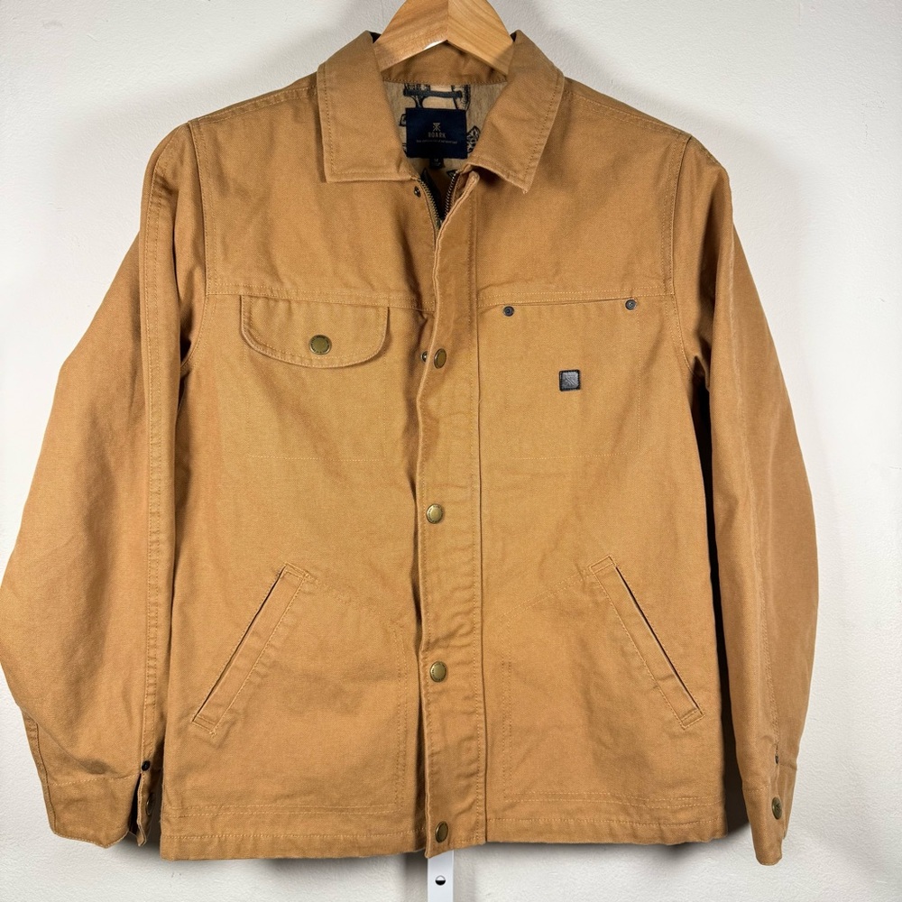 Roark Brown Shirt Jacket with Patterned Lining - Picture 2 of 9